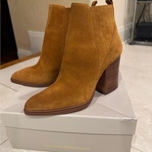 Marc Fisher Brown Suede Heeled Boots